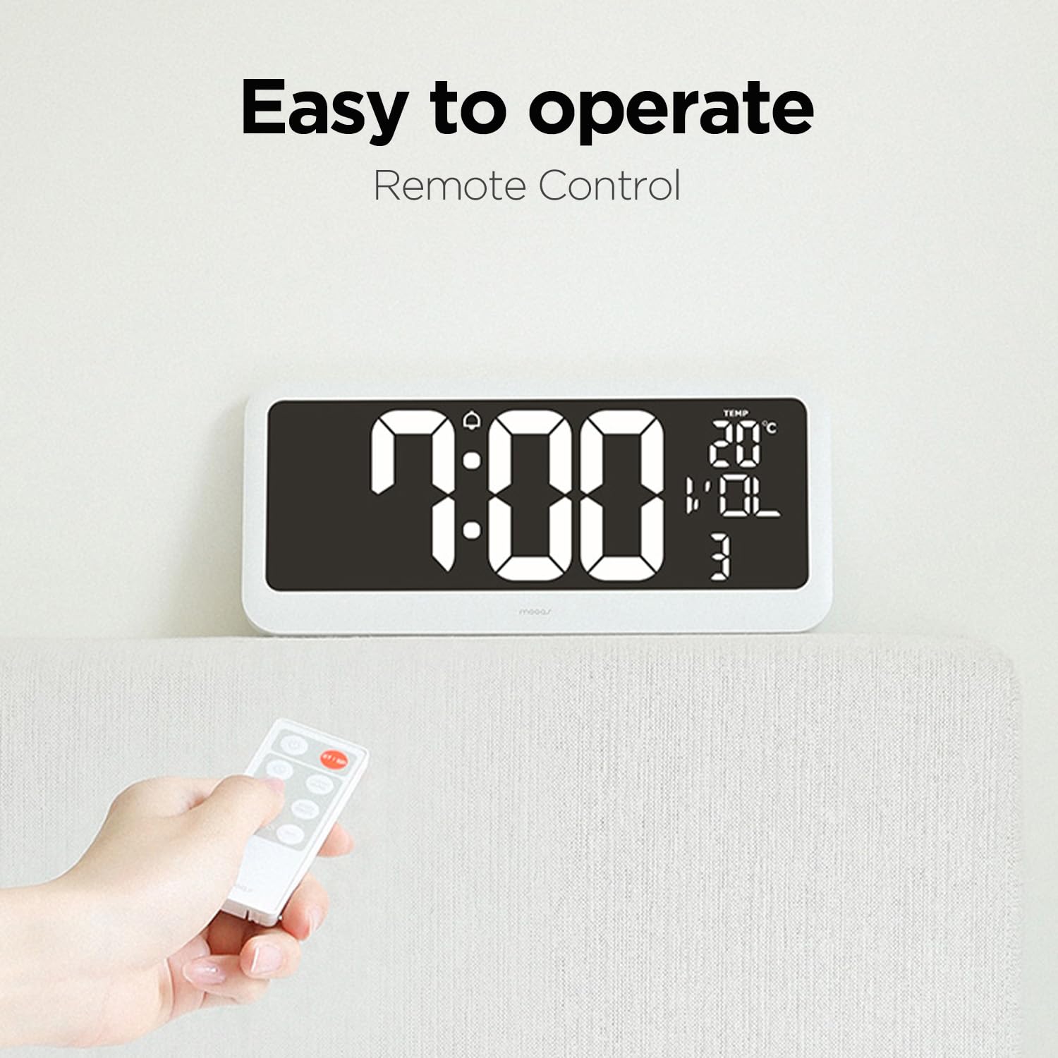 Amazon.com: mooas Digital Alarm Clock Big Mirror Timer LED Desk